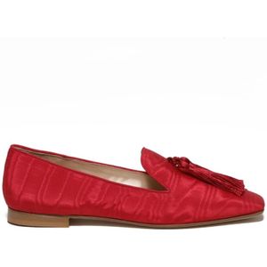 Prosperine, Schoenen, Dames, Rood, 37 EU, Rode Moirè Loafer Schoenen