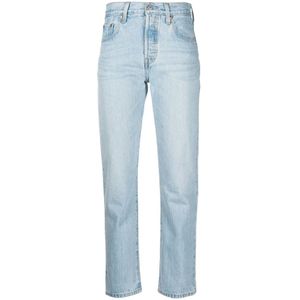 Levi's, Jeans, Dames, Blauw, W29, Katoen, Lichtblauwe Straight-Leg Jeans