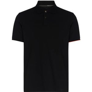 Rrd, Ademend Polo Shirt met Oranje Trim Zwart, Heren, Maat:S