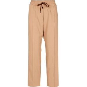 Cruna, Broeken, Dames, Beige, L, Katoen, Cropped Broeken