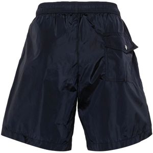 Moncler, Badkleding, Heren, Blauw, XL, Navy Blauw Gestreepte Boxershort