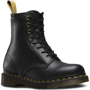 Dr. Martens, Vegan 1460 Clic Boot met Twee-Tone Afwerking Zwart, Heren, Maat:43 EU