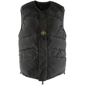 Stone Island, Jassen, Heren, Grijs, L, Grijs Polyamide Heren Bodywarmer