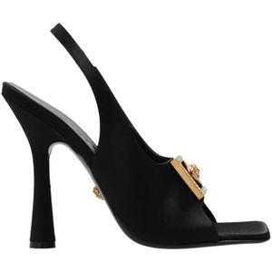 Versace, Sandalen met hoge hakken Zwart, Dames, Maat:38 EU