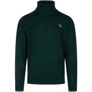 PS By Paul Smith, Truien, Heren, Groen, S, Katoen, Katoenen Turtleneck Trui