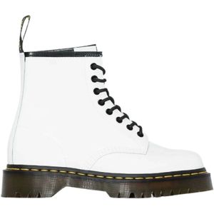 Dr. Martens, Schoenen, Dames, Wit, 38 EU, Leer, Klassieke Smooth 1460 Laarzen