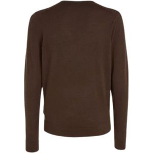 Calvin Klein, Truien, Heren, Bruin, L, Wol, Merino Crew Neck Sweater