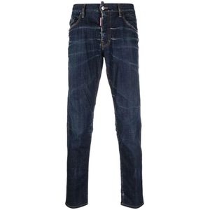 Dsquared2, Jeans, Heren, Blauw, XS, Denim, Slim-fit Jeans