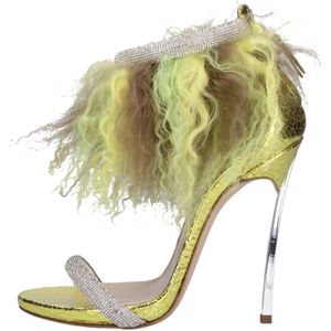 Casadei, Schoenen, Dames, Geel, 37 EU, Leer, Met Hak Geel