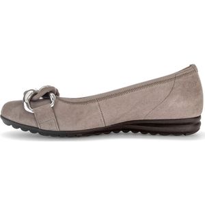 Gabor, Schoenen, Dames, Beige, 35 1/2 EU, Leer, Taupe Velvet Ballet Flats