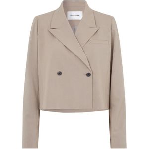 Modström, Beige Double-Breasted Anker Blazer Beige, Dames, Maat:L