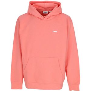 Obey, Sweatshirts & Hoodies, Heren, Roze, XS, Katoen, Lichtgewicht Hoodie Franse Terry