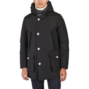 Woolrich, Zwarte Arctic Hooded Parka Zwart, Heren, Maat:M