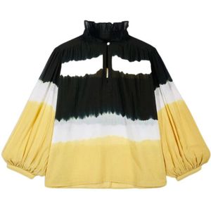Ba&Sh, Blouses & Shirts, Dames, Veelkleurig, M, Multicolore Tie Dye Blouse