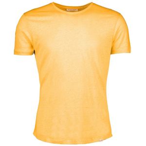 Orlebar Brown, Tops, Heren, Oranje, L, Slim Fit Ronde Hals T-shirt