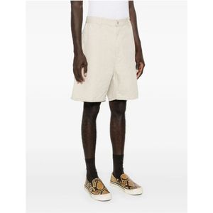 Carhartt Wip, Korte broeken, Heren, Beige, M, Katoen, Beige Canvas Cargo Shorts