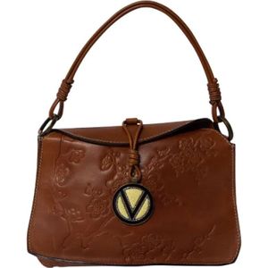 Valentino Vintage, Pre-owned, Dames, Bruin, ONE Size, Tweedehands leren handtassen