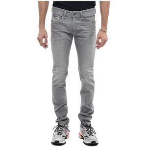 Diesel, Grijze Skinny Jeans met Vijf Zakken Grijs, Heren, Maat:W33