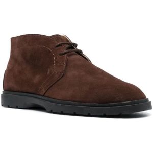 Tod's, Schoenen, Heren, Bruin, 44 EU, Suède, Bruine Suède Veterschoenen