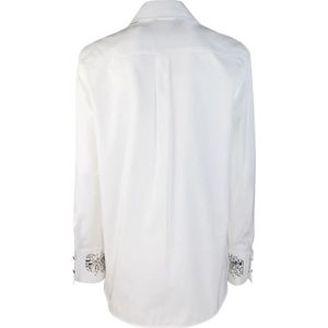 Max Mara Studio, Blouses & Shirts, Dames, Wit, S, Katoen, Witte Katoenen Overhemd