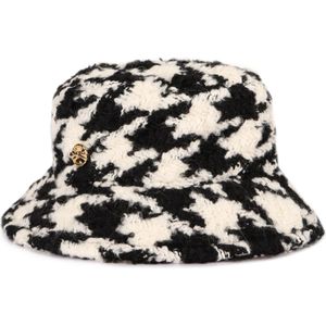 Nina Ricci, Accessoires, Dames, Zwart, ONE Size, Wol, Houndstooth Bucket Hat