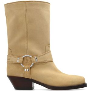 Isabel Marant, Schoenen, Dames, Beige, 41 EU, Leer, Laarzen Boo