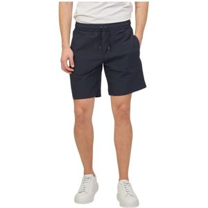 K-Way, Korte broeken, Heren, Blauw, M, Polyester, Blauwe Bermuda Shorts met Zakken