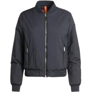 Parajumpers, Jassen, Dames, Zwart, M, Nylon, Lux Bomberjack, Potlood Grijs