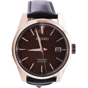 Seiko, Presage Sharp Edged Series Automatisch Horloge Bruin, Heren, Maat:ONE Size