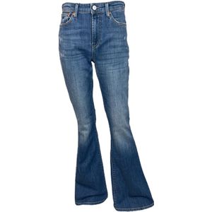 Denham, Jeans, Dames, Blauw, W28 L32, Denim, Bootcut Stretch Denim Jeans Mid Blue