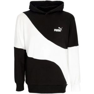 Puma, Sweatshirts & Hoodies, Dames, Zwart, S, Power Cat Lichtgewicht Hoodie