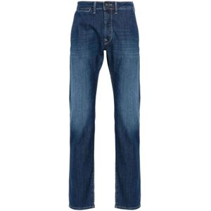 Incotex, Jeans, Heren, Blauw, W34, Denim, Denim Str Jeans