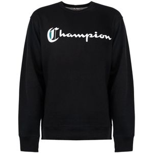 Champion, Sweatshirts & Hoodies, Heren, Zwart, L, Katoen, Klassieke Ronde Hals Trui