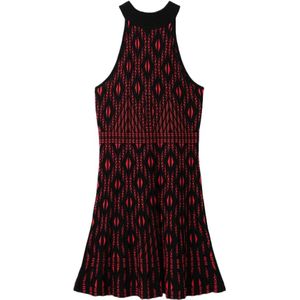 Desigual, Rode Print Mouwloze Jurk Rood, Dames, Maat:XL