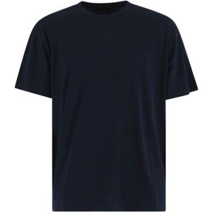 Roberto Collina, Tops, Heren, Blauw, L, Blauwe T-shirts en Polos gg bsc