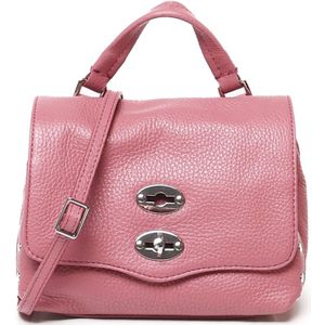 Zanellato, Tassen, Dames, Roze, ONE Size, Iconische Dubbele Sluiting Roze Rosato Tas