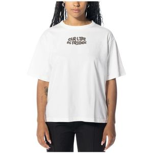 Olaf Hussein, Tops, Dames, Wit, M, T-Shirts