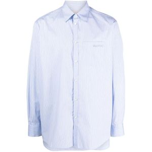 Valentino Garavani, Overhemden helder blauw Blauw, Heren, Maat:M