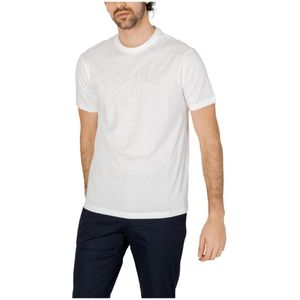 Armani Exchange, Tops, Heren, Wit, XL, Katoen, T-Shirts