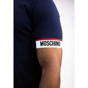 Moschino, Tops, Heren, Blauw, L, Heren Ondergoed T-shirt