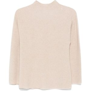 Le Tricot Perugia, Truien, Dames, Beige, 3Xl, Wol, Geribbelde Wollen Trui