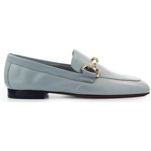 Doucal's, Blauwe Leren Instap Mocassins Blauw, Dames, Maat:37 1/2 EU