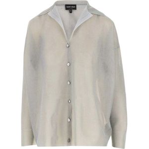 Giorgio Armani, Blouses & Shirts, Dames, Veelkleurig, S, Polyester, Iridescent Technisch Jersey Shirt