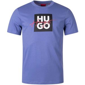 Hugo Boss, Tops, Heren, Paars, M, Katoen, Stijlvolle T-shirts en Polos voor Mannen