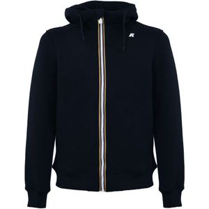 K-Way, Sweatshirts & Hoodies, Heren, Blauw, L, Polyester, Blauwe Zip Hoodie Sweater