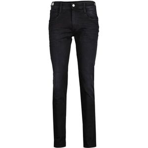 Replay, Jeans, Heren, Zwart, W32 L30, Denim, Moderne Slim Fit Jeans