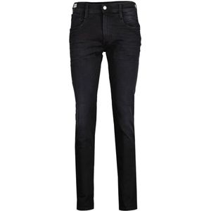 Replay, Moderne Slim Fit Jeans Zwart, Heren, Maat:W32 L30