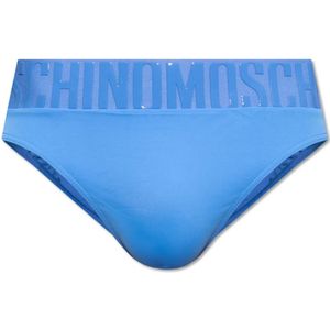 Moschino, Zwembroek Blauw, Heren, Maat:M