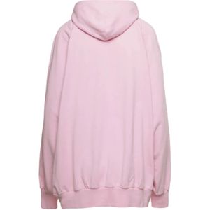 Balenciaga, Sweatshirts & Hoodies, Dames, Roze, S, Katoen, Hoodies