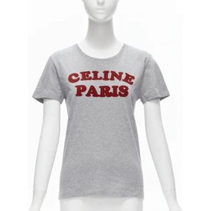 Celine Vintage, Pre-owned, Dames, Grijs, S, Katoen, Pre-owned Cotton tops